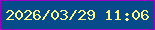 文字の大きさ：2、枠の色：9b00c0、背景の色：074b8a、文字の色：fcf786 無料ブログパーツのブログ時計