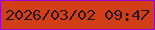 文字の大きさ：1、枠の色：9b00d3、背景の色：d23f16、文字の色：26161b 無料ブログパーツのブログ時計