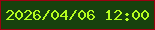 文字の大きさ：2、枠の色：9b0111、背景の色：17410d、文字の色：b5fc1f 無料ブログパーツのブログ時計