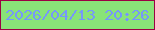 文字の大きさ：1、枠の色：9b0143、背景の色：89e378、文字の色：7697fa 無料ブログパーツのブログ時計