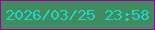 文字の大きさ：3、枠の色：9b019c、背景の色：408b60、文字の色：23d3c3 無料ブログパーツのブログ時計