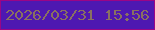 文字の大きさ：3、枠の色：9b0586、背景の色：4e18b1、文字の色：897061 無料ブログパーツのブログ時計