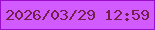 文字の大きさ：3、枠の色：9b0dcb、背景の色：d15bfe、文字の色：722049 無料ブログパーツのブログ時計