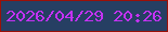 文字の大きさ：2、枠の色：9b1008、背景の色：263f63、文字の色：c432f4 無料ブログパーツのブログ時計