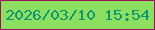 文字の大きさ：1、枠の色：9b115d、背景の色：8ddf60、文字の色：0d9673 無料ブログパーツのブログ時計