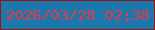 文字の大きさ：2、枠の色：9b130c、背景の色：1a78ac、文字の色：e53947 無料ブログパーツのブログ時計