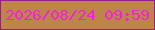 文字の大きさ：1、枠の色：9b1891、背景の色：be854a、文字の色：f321d6 無料ブログパーツのブログ時計