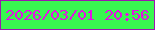 文字の大きさ：4、枠の色：9b18af、背景の色：39f750、文字の色：e511e6 無料ブログパーツのブログ時計