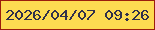 文字の大きさ：5、枠の色：9b1d0c、背景の色：fddb51、文字の色：30304b 無料ブログパーツのブログ時計