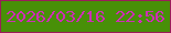 文字の大きさ：4、枠の色：9b1d59、背景の色：489008、文字の色：cf2db6 無料ブログパーツのブログ時計