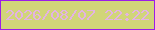 文字の大きさ：2、枠の色：9b1de8、背景の色：d1d579、文字の色：e3b3e3 無料ブログパーツのブログ時計
