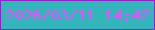 文字の大きさ：3、枠の色：9b1fc8、背景の色：31b6bc、文字の色：fc45fc 無料ブログパーツのブログ時計