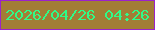 文字の大きさ：5、枠の色：9b22cb、背景の色：a27d36、文字の色：2ffb88 無料ブログパーツのブログ時計