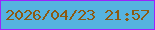 文字の大きさ：4、枠の色：9b24fb、背景の色：56b3df、文字の色：8c5a12 無料ブログパーツのブログ時計