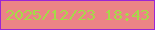 文字の大きさ：5、枠の色：9b25d4、背景の色：eb8486、文字の色：a5da48 無料ブログパーツのブログ時計