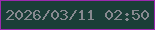 文字の大きさ：2、枠の色：9b29af、背景の色：1a3e38、文字の色：86898f 無料ブログパーツのブログ時計