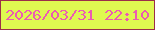 文字の大きさ：2、枠の色：9b2e49、背景の色：dff850、文字の色：ec5bb3 無料ブログパーツのブログ時計