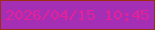 文字の大きさ：3、枠の色：9b3013、背景の色：a42fb5、文字の色：e42298 無料ブログパーツのブログ時計