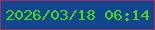 文字の大きさ：2、枠の色：9b3264、背景の色：12478d、文字の色：45db1d 無料ブログパーツのブログ時計