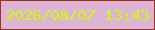 文字の大きさ：3、枠の色：9b3318、背景の色：ddb4d3、文字の色：ccfd08 無料ブログパーツのブログ時計