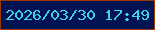 文字の大きさ：4、枠の色：9b3605、背景の色：011350、文字の色：3cd2ef 無料ブログパーツのブログ時計