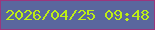 文字の大きさ：1、枠の色：9b367d、背景の色：5a679e、文字の色：beee16 無料ブログパーツのブログ時計