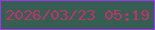 文字の大きさ：5、枠の色：9b37f2、背景の色：365e53、文字の色：bd346d 無料ブログパーツのブログ時計
