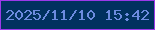 文字の大きさ：2、枠の色：9b39e9、背景の色：01315f、文字の色：6d8bdf 無料ブログパーツのブログ時計