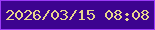 文字の大きさ：5、枠の色：9b3af7、背景の色：3d0390、文字の色：e7d58c 無料ブログパーツのブログ時計