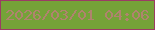 文字の大きさ：3、枠の色：9b3c64、背景の色：75a238、文字の色：b0836e 無料ブログパーツのブログ時計