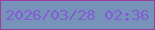 文字の大きさ：5、枠の色：9b3d9c、背景の色：7893b9、文字の色：825bd7 無料ブログパーツのブログ時計