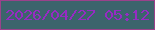 文字の大きさ：4、枠の色：9b418b、背景の色：3c646c、文字の色：962bc3 無料ブログパーツのブログ時計