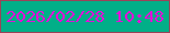 文字の大きさ：5、枠の色：9b4359、背景の色：01af88、文字の色：e30ed9 無料ブログパーツのブログ時計