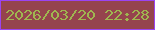 文字の大きさ：5、枠の色：9b44f1、背景の色：95444d、文字の色：9fb650 無料ブログパーツのブログ時計
