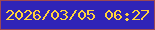 文字の大きさ：2、枠の色：9b4853、背景の色：3024b7、文字の色：ffd33c 無料ブログパーツのブログ時計