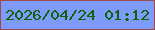 文字の大きさ：2、枠の色：9b4b4b、背景の色：7e9bf9、文字の色：0f610a 無料ブログパーツのブログ時計