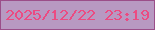 文字の大きさ：1、枠の色：9b4e89、背景の色：b899c2、文字の色：eb4b82 無料ブログパーツのブログ時計