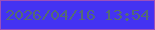 文字の大きさ：1、枠の色：9b4fbc、背景の色：4433f2、文字の色：546a74 無料ブログパーツのブログ時計