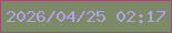 文字の大きさ：4、枠の色：9b506e、背景の色：7d8a68、文字の色：b2a0ea 無料ブログパーツのブログ時計