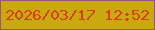 文字の大きさ：2、枠の色：9b5287、背景の色：c8aa10、文字の色：dd3c08 無料ブログパーツのブログ時計