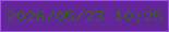 文字の大きさ：2、枠の色：9b52db、背景の色：622698、文字の色：365e27 無料ブログパーツのブログ時計