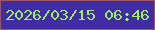 文字の大きさ：2、枠の色：9b5765、背景の色：402ca4、文字の色：a0ed63 無料ブログパーツのブログ時計