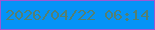 文字の大きさ：5、枠の色：9b57d4、背景の色：0493f7、文字の色：538071 無料ブログパーツのブログ時計