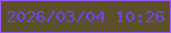 文字の大きさ：1、枠の色：9b59fb、背景の色：5c502a、文字の色：6845fc 無料ブログパーツのブログ時計