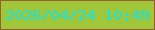 文字の大きさ：4、枠の色：9b5e31、背景の色：a0c739、文字の色：1be3dc 無料ブログパーツのブログ時計