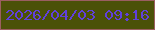 文字の大きさ：1、枠の色：9b5e61、背景の色：4b5108、文字の色：6040de 無料ブログパーツのブログ時計