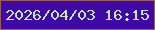 文字の大きさ：2、枠の色：9b5f56、背景の色：3e09a7、文字の色：c6e7c0 無料ブログパーツのブログ時計