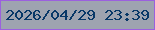 文字の大きさ：3、枠の色：9b60de、背景の色：9ea3b0、文字の色：083767 無料ブログパーツのブログ時計