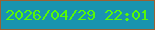 文字の大きさ：5、枠の色：9b6133、背景の色：1994af、文字の色：56f807 無料ブログパーツのブログ時計
