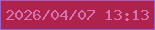文字の大きさ：1、枠の色：9b62cc、背景の色：ae224c、文字の色：d473b2 無料ブログパーツのブログ時計